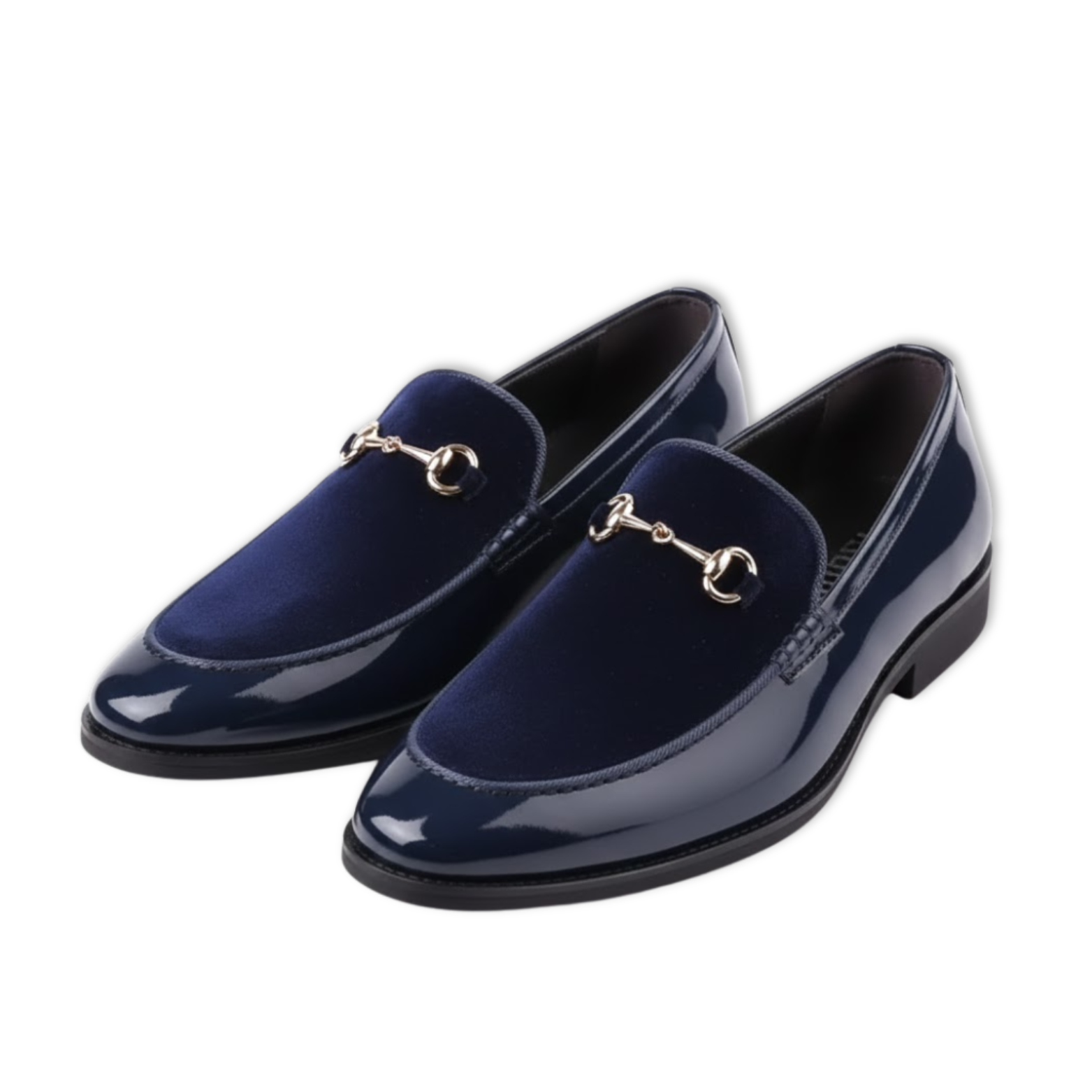 men luxury dress shoes Men Luxury Business Oxford Patent Leather Shoes, Blue / 7