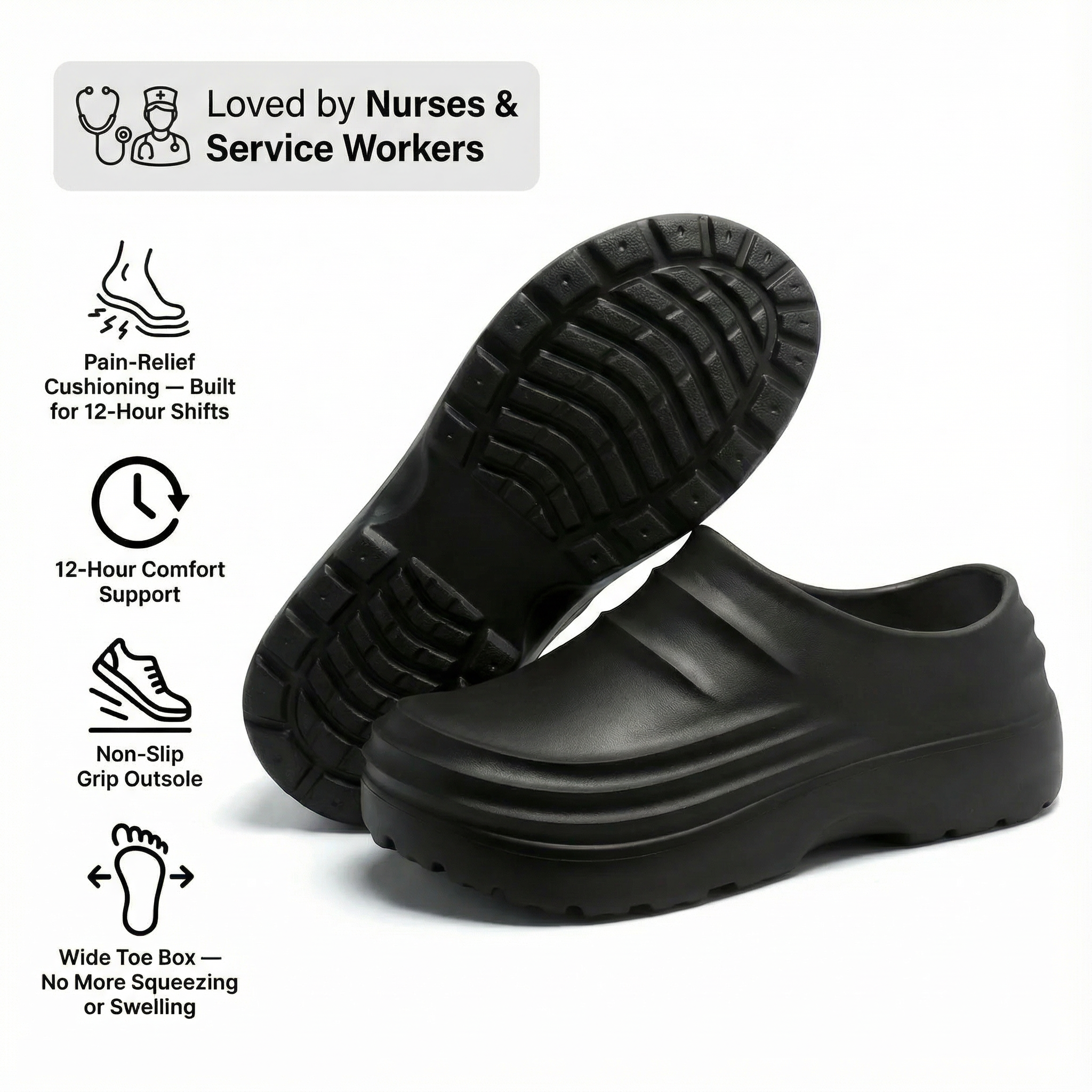 Orthopedic Arch Non Slip Work Shoes With Arch Support Work Shoes Slip Resistant Orthopedic Shoes Willtoo Orthowalk Nurse Shoes  For Women Wide Width, Breathable Mesh,