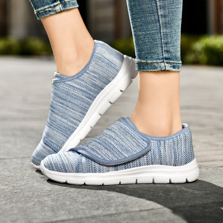 Chaussures orthopédiques de marche pour diabétiques femmes avec largeur large et bride réglable