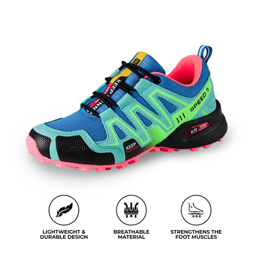 Orthopedic Hiking Shoes for Women and Men Waterproof Lace-Up Walking Sneakers