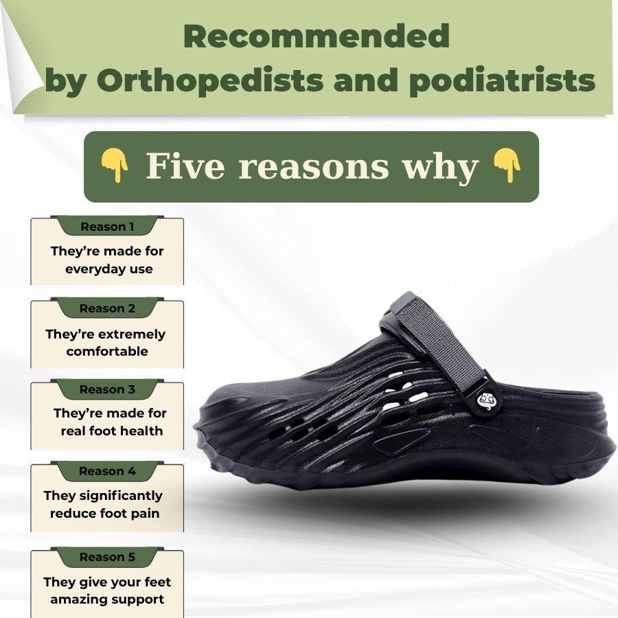 Ortopædiske haveklipklapper til mænd skridsikre letvægts sportssandaler med svangstøtte