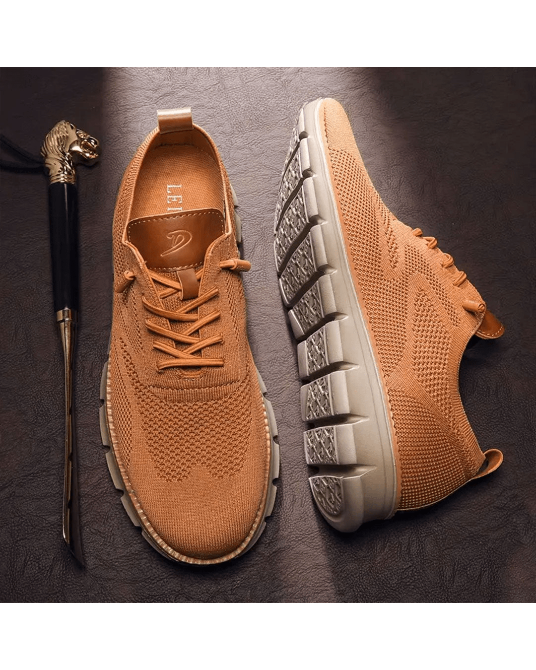 Sneakers casual da uomo in mesh traspirante con lacci, scarpe da passeggio