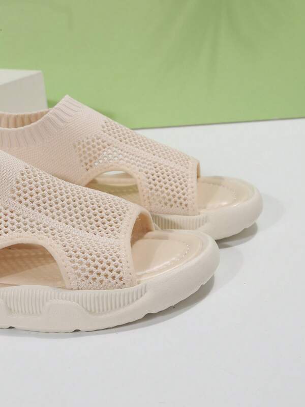 Sandalias ortopédicas de plataforma para mujer con punta abierta, tejido transpirable, calzado cómodo para caminar sin cordones