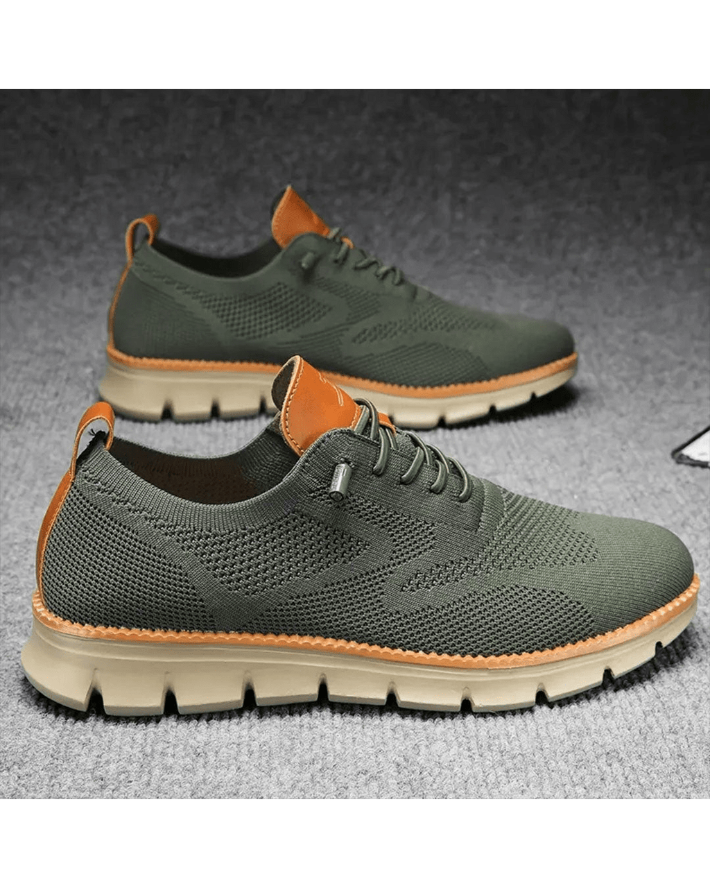 Sneakers casual da uomo in mesh traspirante con lacci, scarpe da passeggio