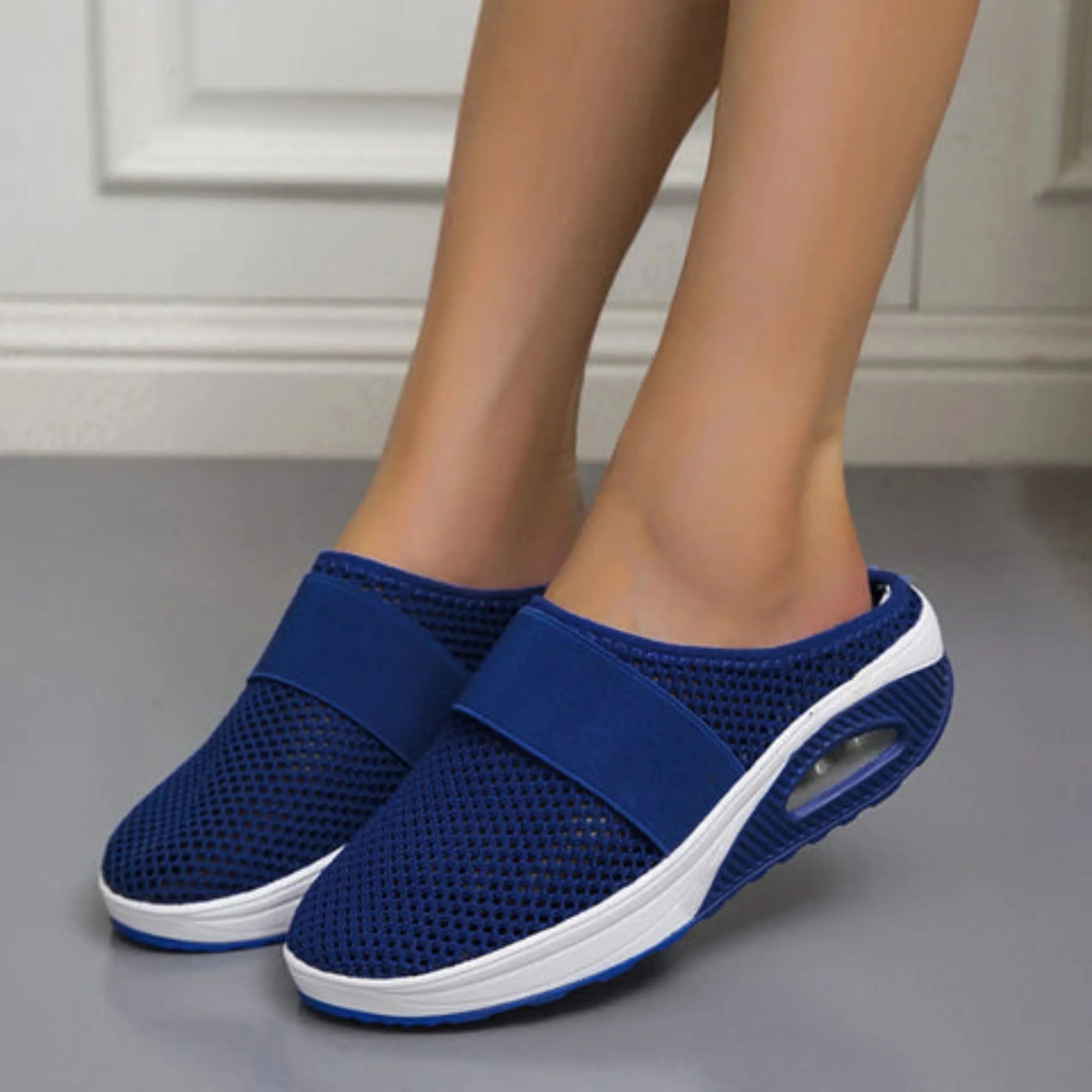 Scarpe ortopediche da donna con suola ammortizzata, mules slip-on in mesh