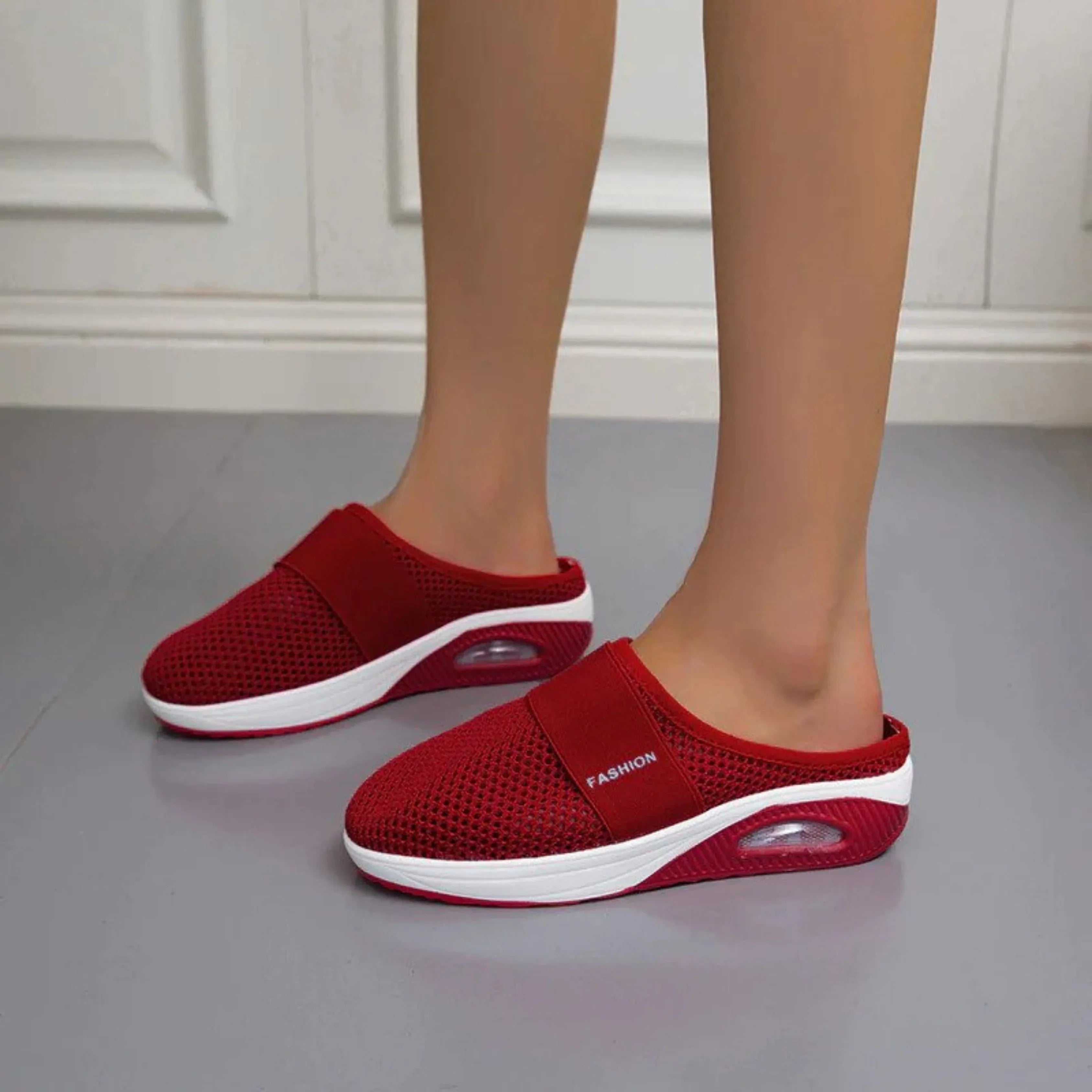 Scarpe ortopediche da donna con suola ammortizzata, mules slip-on in mesh