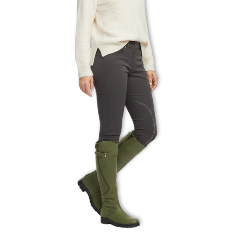 Women's Long Suede Knee-High Square Heel Boots