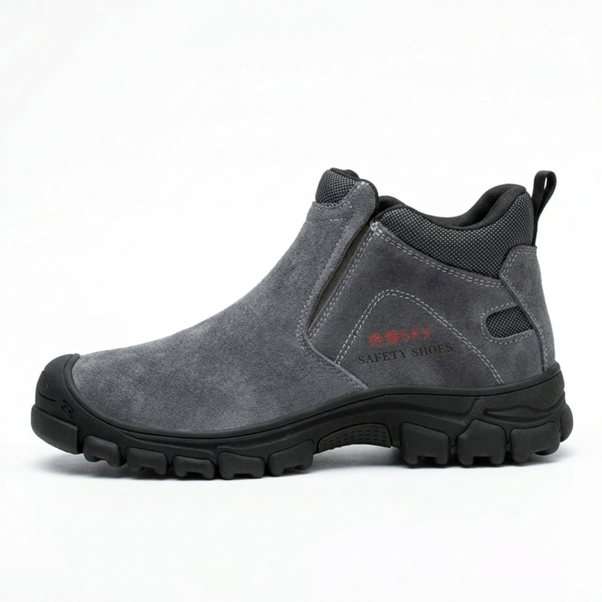 Chaussures de sécurité pour homme à embout en acier, cuir, isolées 6KV, résistantes à la perforation, bottes de travail
