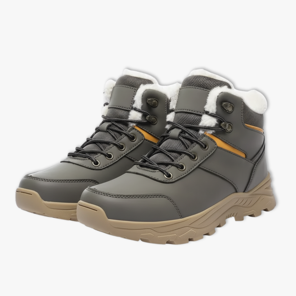 Men's Warm Plush Lined Hiking Snow Boots