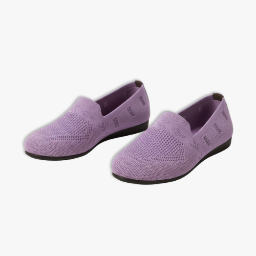 Women's Mesh Knit Square Toe Casual Slip On Flats