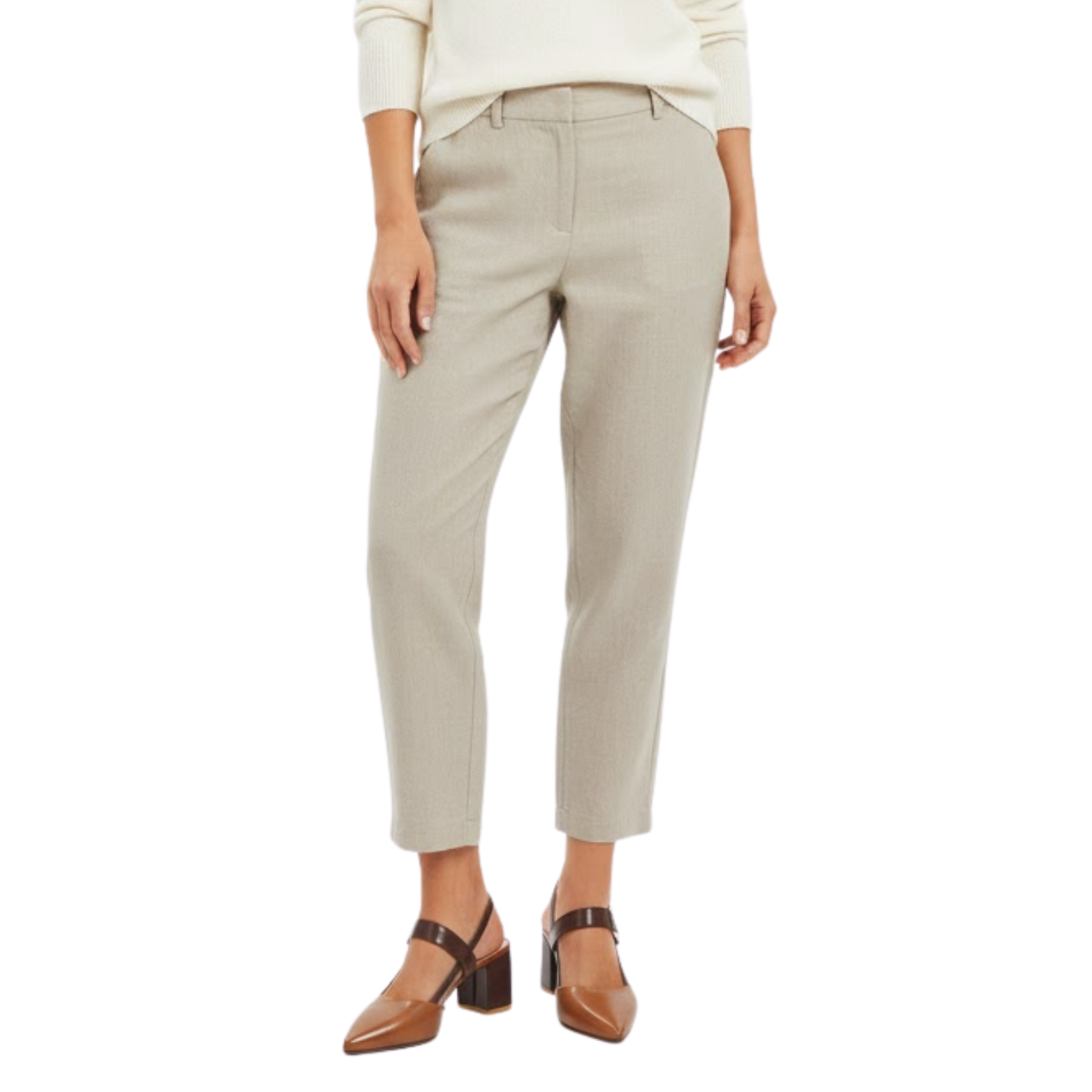 Women Pointed Toe Block High Heel Sandals Slingback