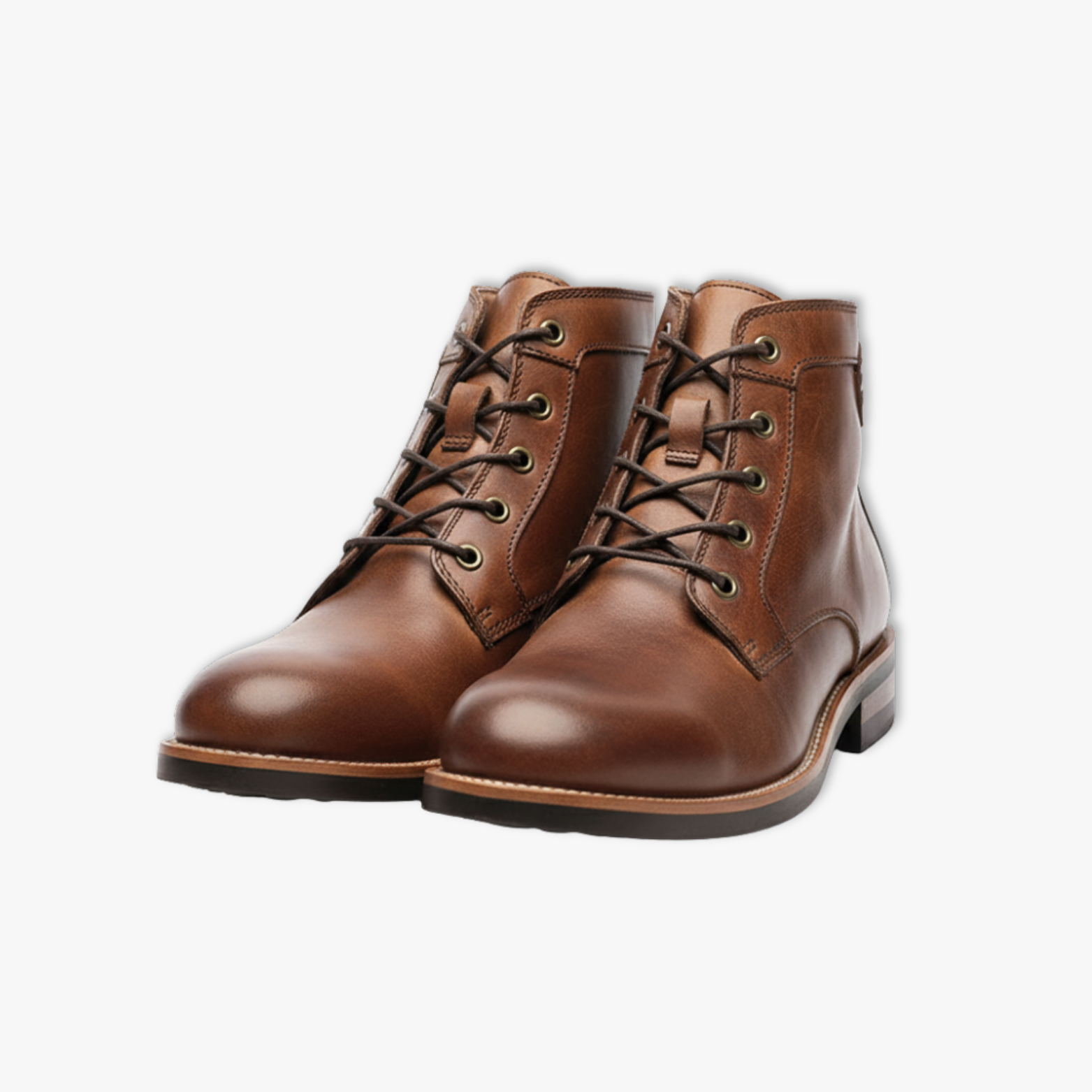 Men's Customizable Retro Leather Ankle Boots for Suits