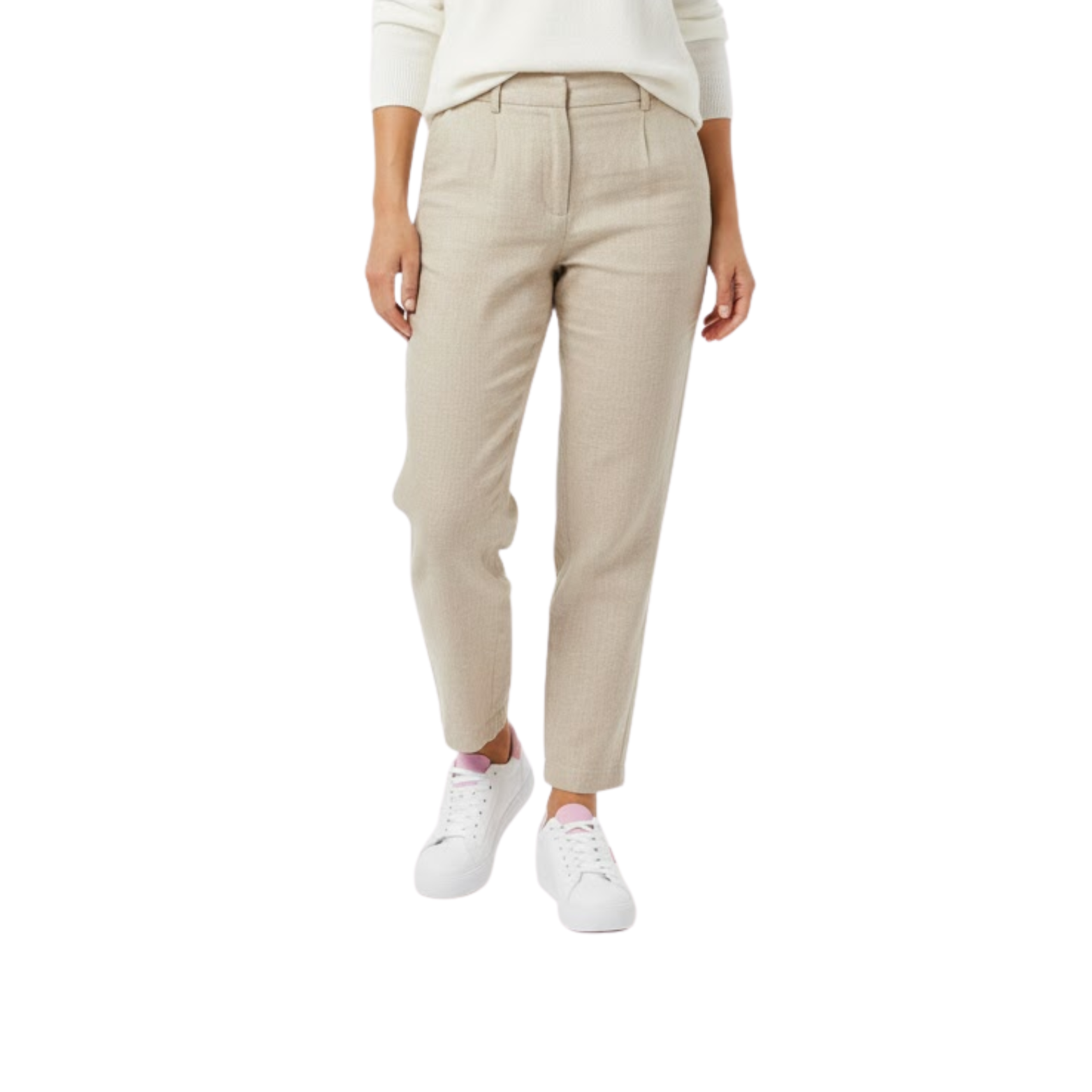 Sneakers eleganti da donna in pelle bianca, basse, con lacci, casual per studenti