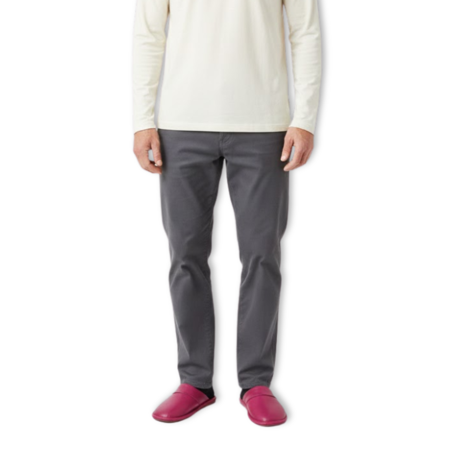 Unisex Cow Leather and Linen Indoor House Slippers