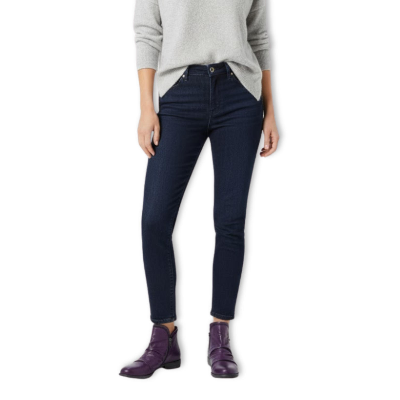 Trendy Purple Women's Leather Ankle Boots