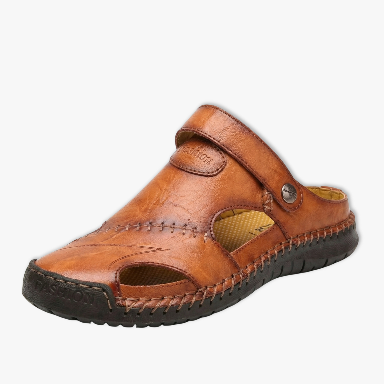 Soft Leather Slides Male Summer Beach Platform Sandals