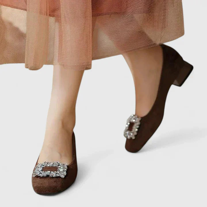 Women Orthopedic Buckle Heels Block Pumps Dress Shoes