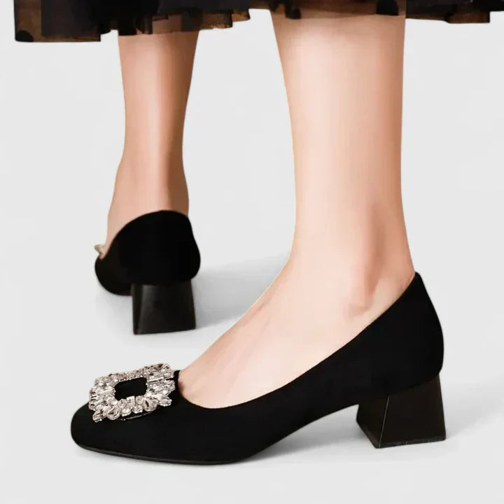 Women Orthopedic Buckle Heels Block Pumps Dress Shoes