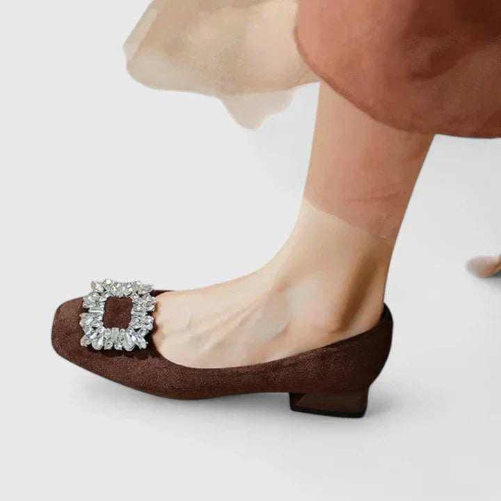 Women Orthopedic Buckle Heels Block Pumps Dress Shoes
