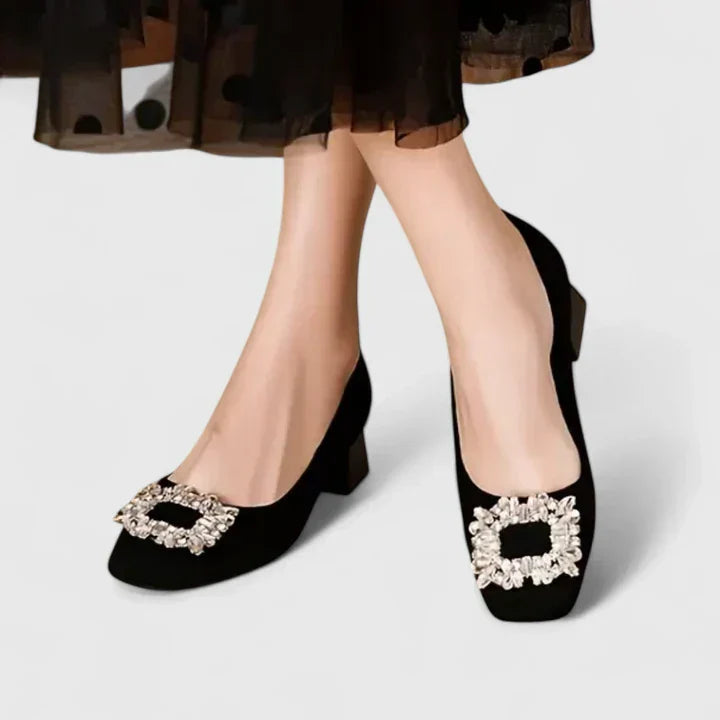 Women Orthopedic Buckle Heels Block Pumps Dress Shoes
