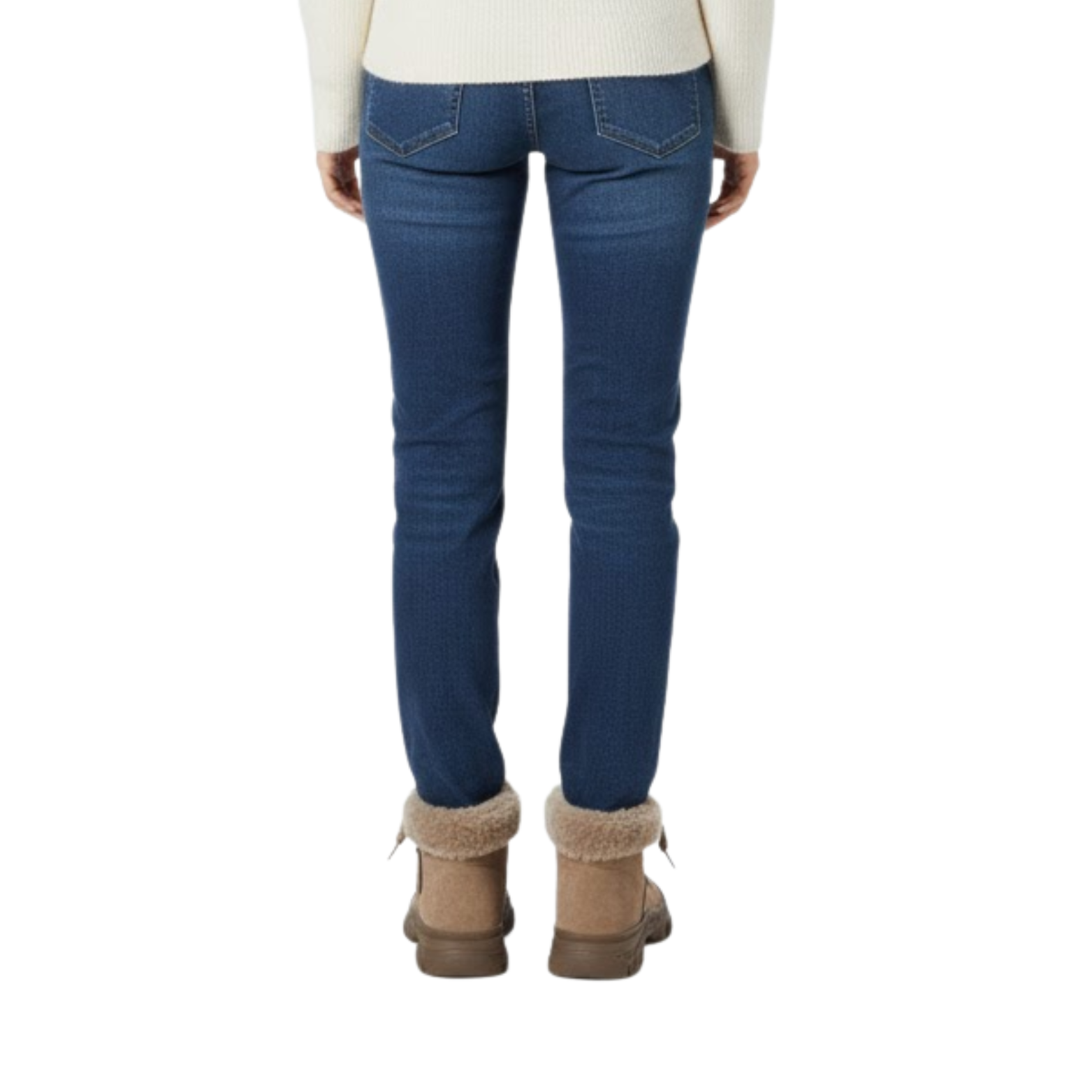 Dame Premium Ægte Læder Vinter Ankelstøvler med Tykkelse Sål og Plysforede Sne Støvler