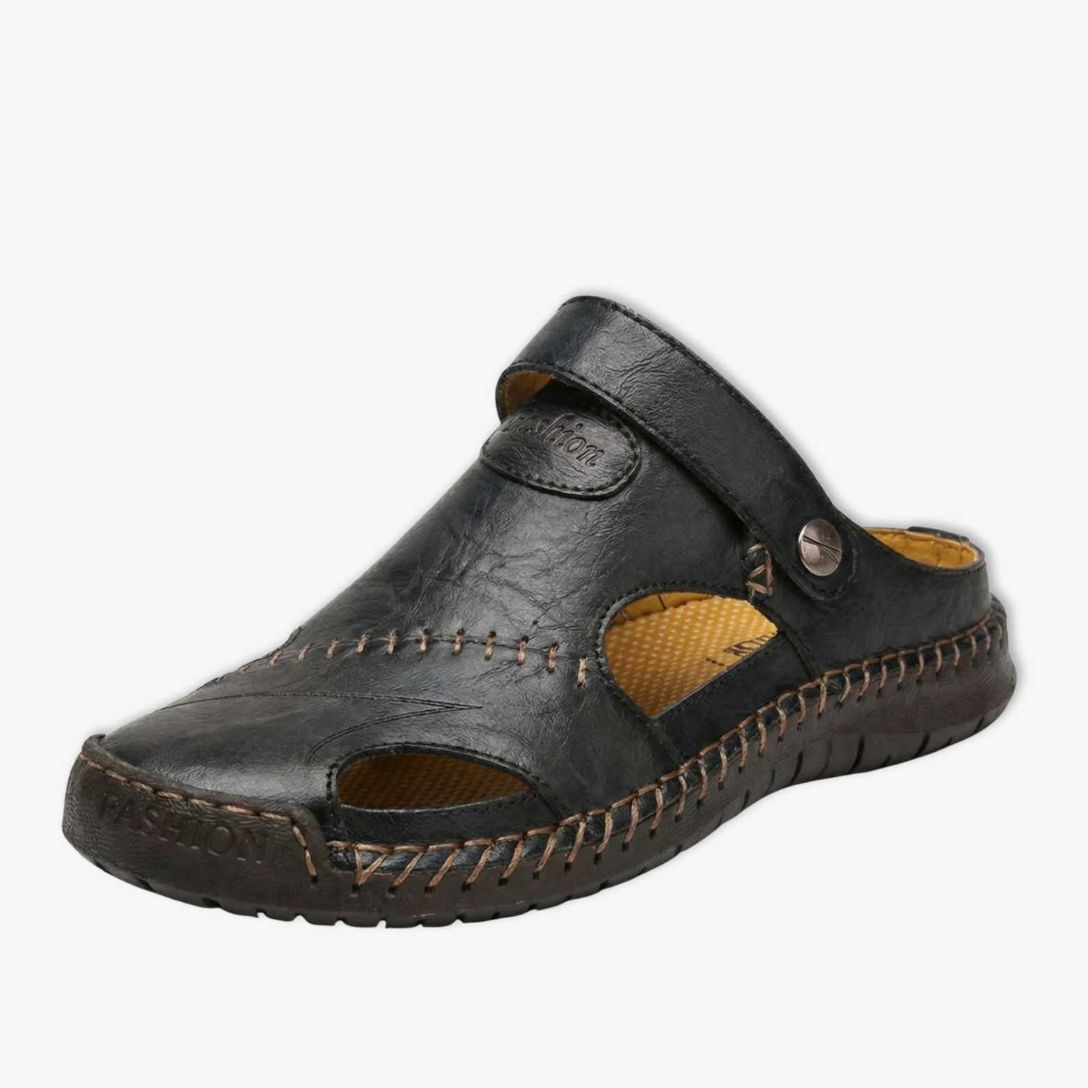 Soft Leather Slides Male Summer Beach Platform Sandals