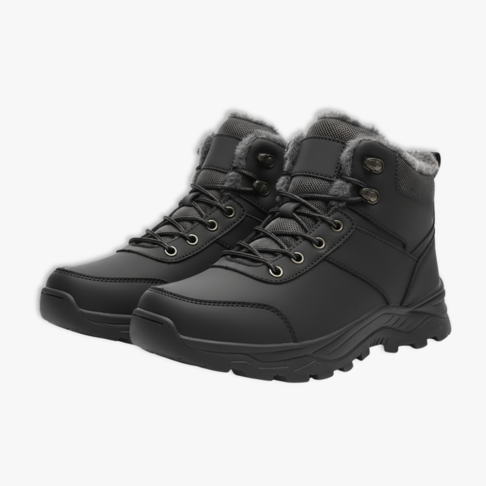 Men's Warm Plush Lined Hiking Snow Boots