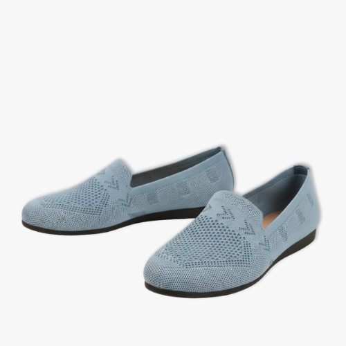 Women's Mesh Knit Square Toe Casual Slip On Flats