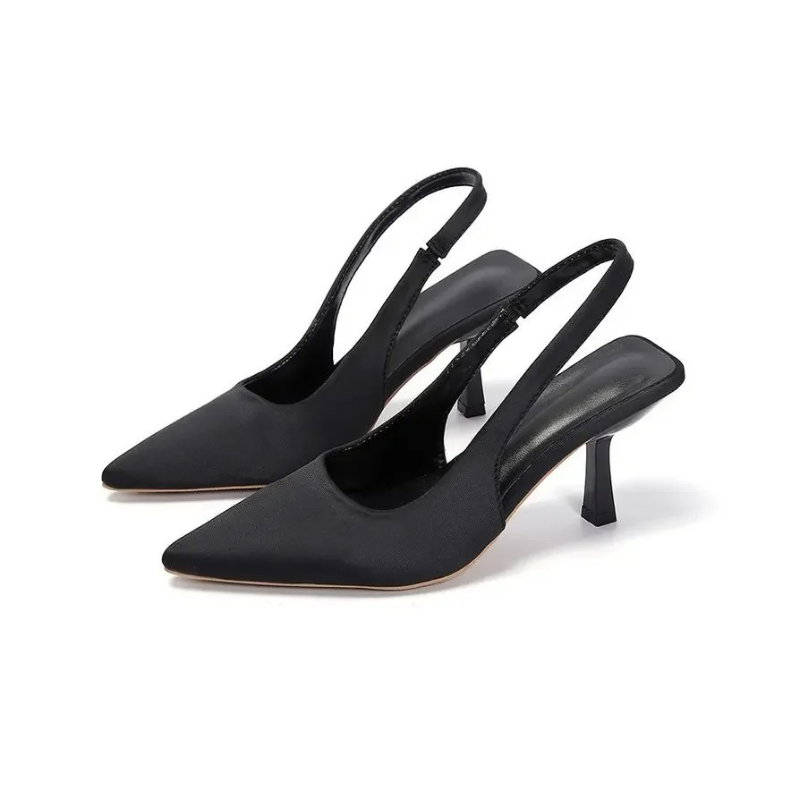 Tacones kitten cómodos para mujer – diseño destalonado de punta fina