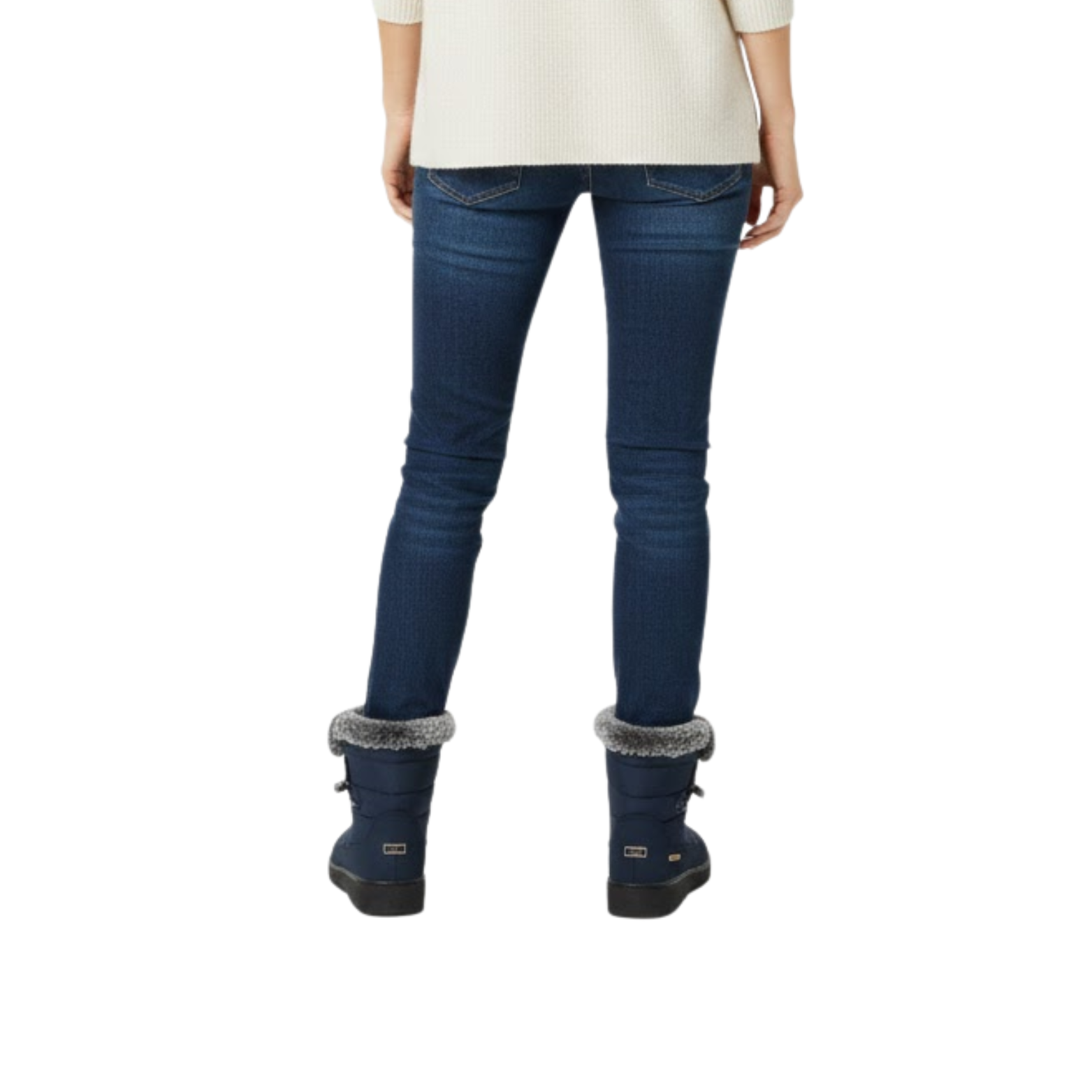 Dame Elegant Pelsforede Vinter Ankelstøvler Vandtætte Lav Hæl Sne Sko