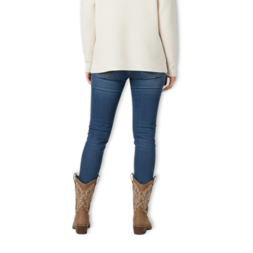 Women Shoes Autumn Winter Embroidered Thick Heel Boots