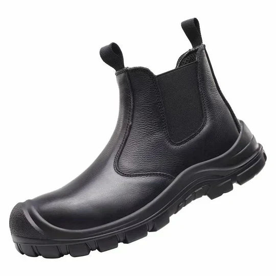 Men's Orthopedic Steel Toe Safety Work Boots – Waterproof, Non-Slip Sole