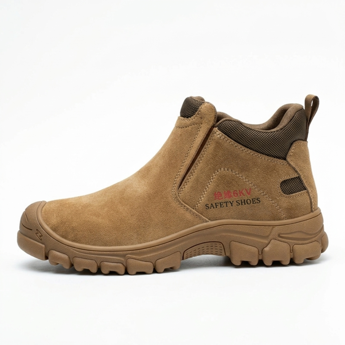 Chaussures de sécurité pour homme à embout en acier, cuir, isolées 6KV, résistantes à la perforation, bottes de travail