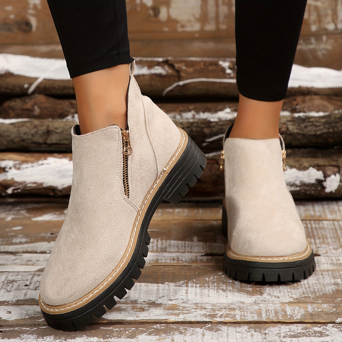 Botines ortopédicos para mujer – agarre antideslizante confiable y fácil acceso con cremallera lateral
