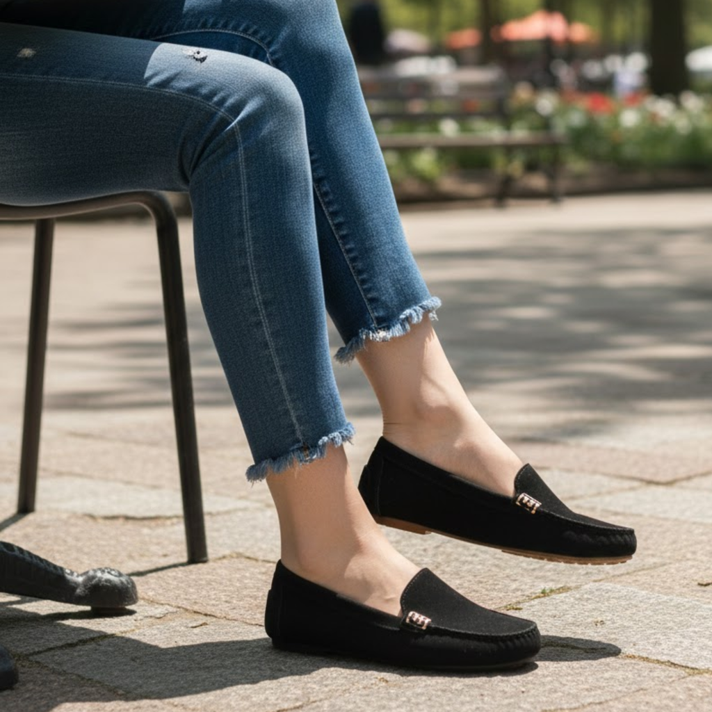 Women Casual Shoes Flat Loafers Denim Non-slip