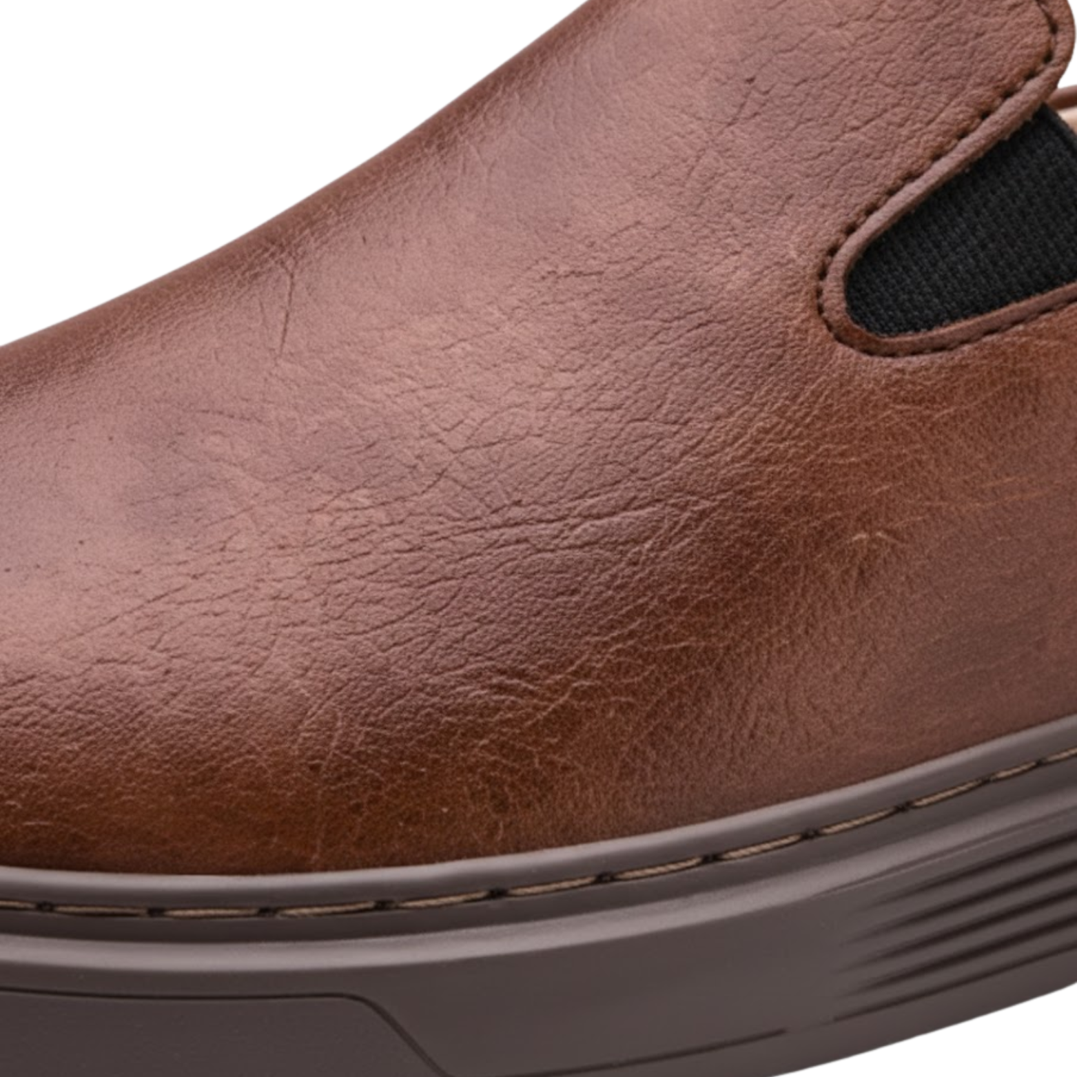 Men's Leather Loafers Cushioned Arch Support Casual Footwear