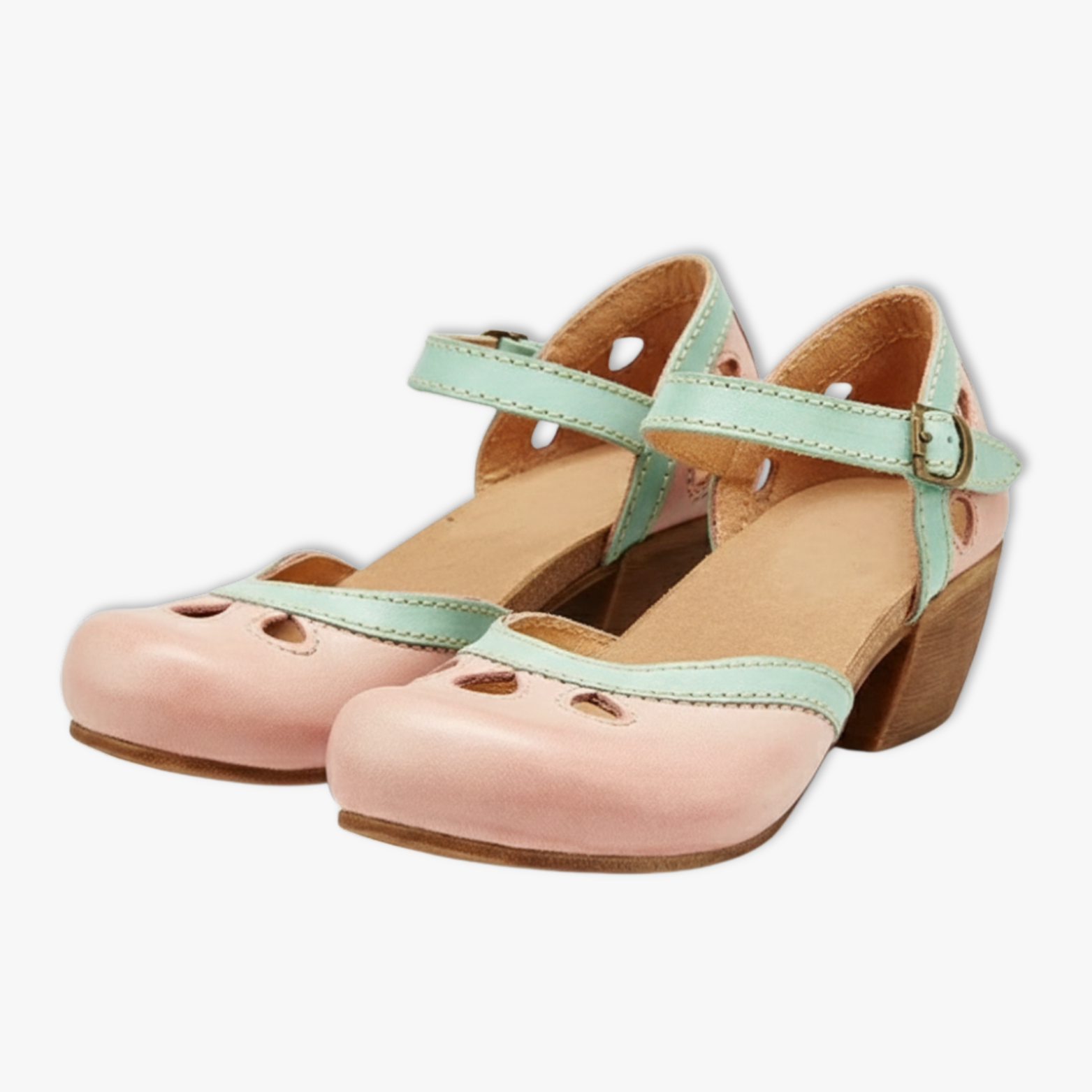 Elegant Retro Mid Heel Hollow Out Ladies Sandals