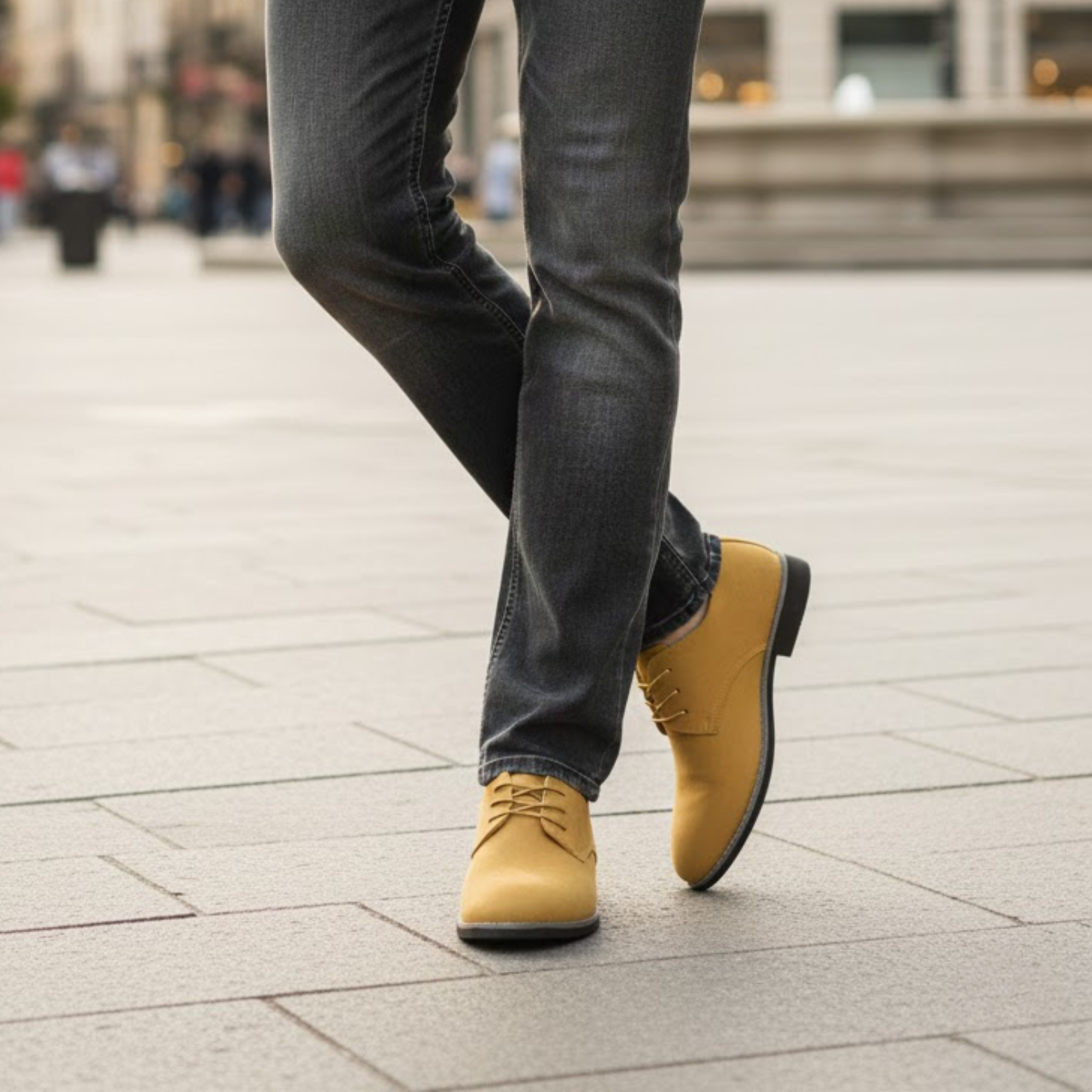 Casual Men Frosted Leather Shoes Rubber Surface