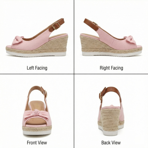 Women's Orthopedic Wedge Sandals Adjustable Slingback Shoes