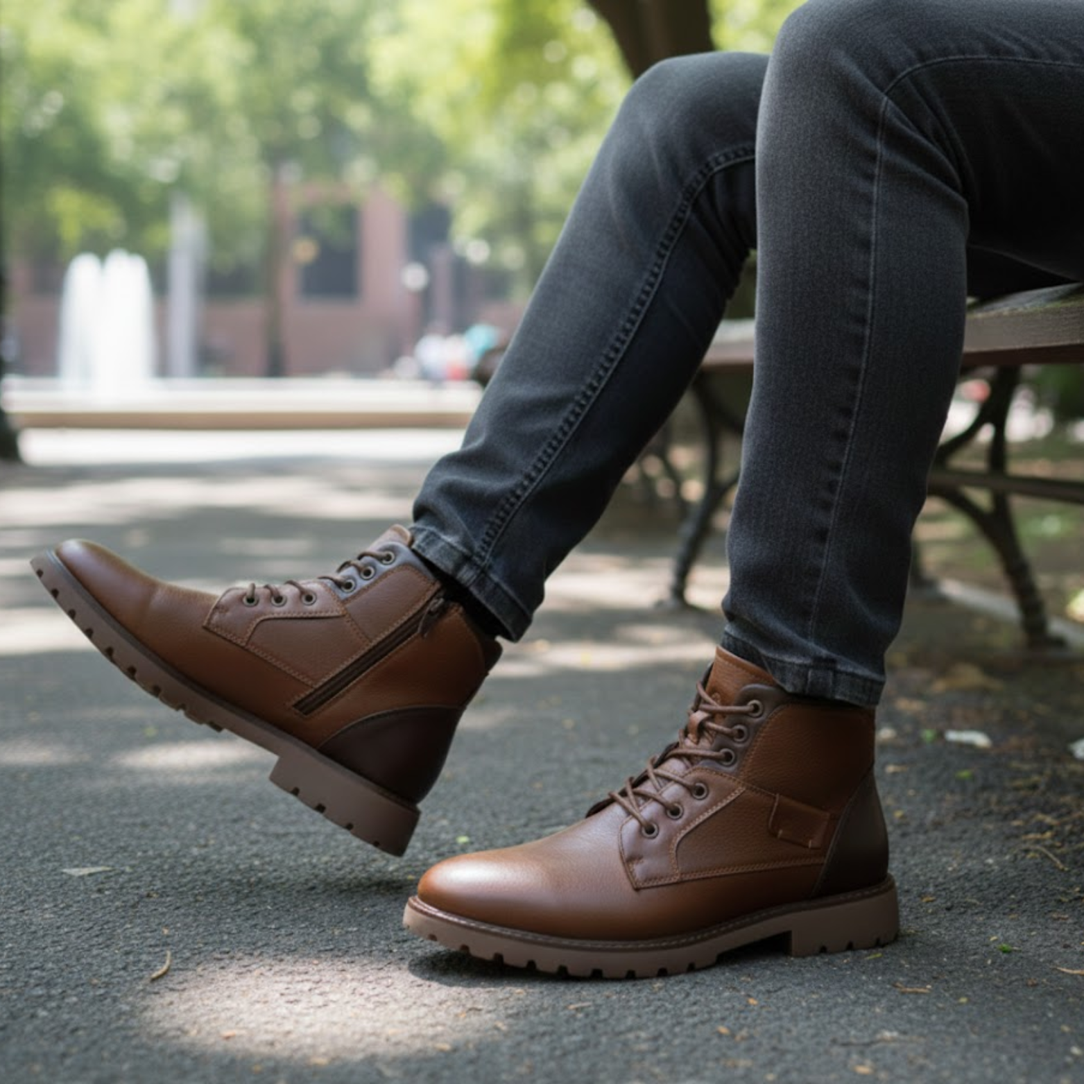 Handmade Men Boots Autumn Winter Male Booties Outdoor