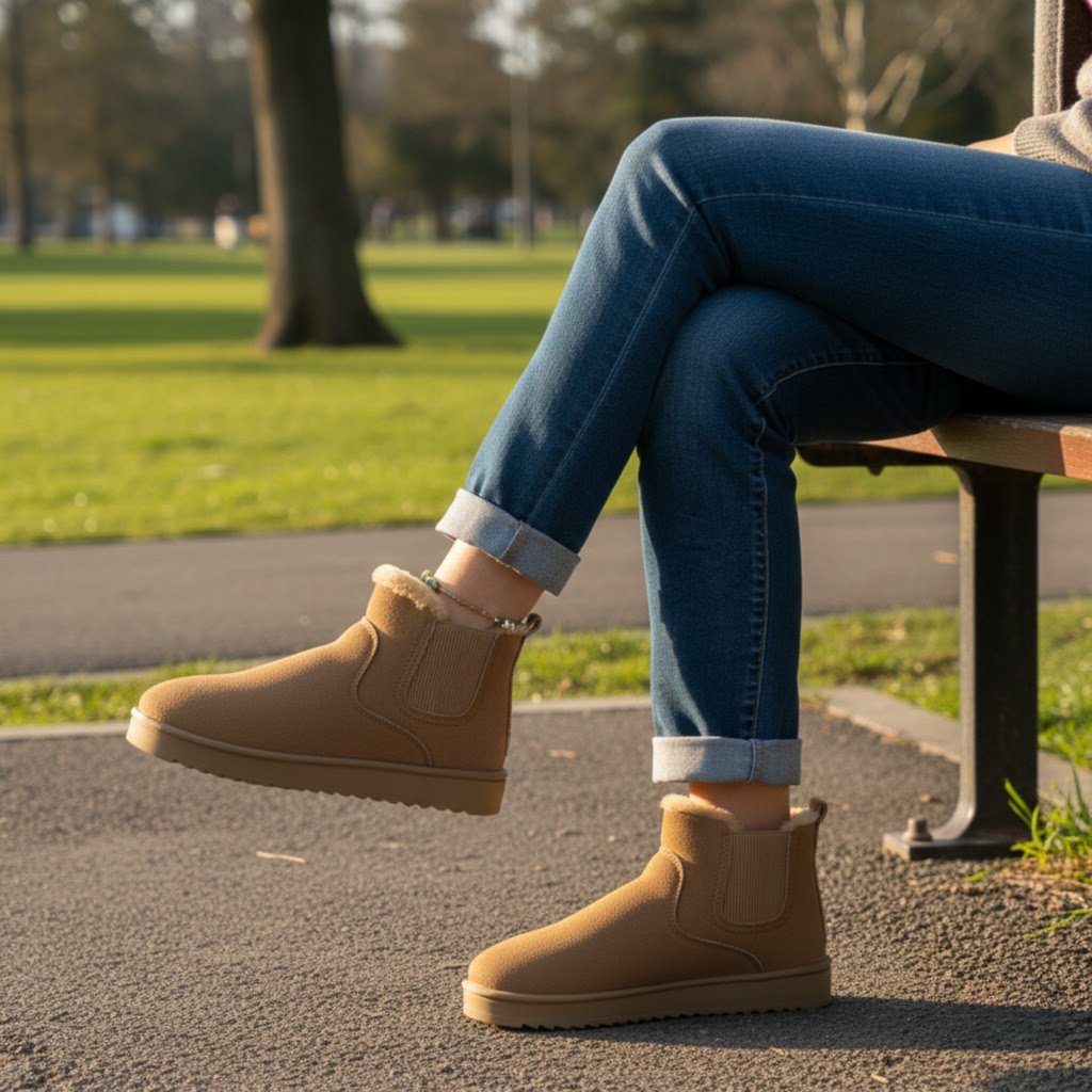 Winter Women Snow Boots Plush Warm Waterproof Flats