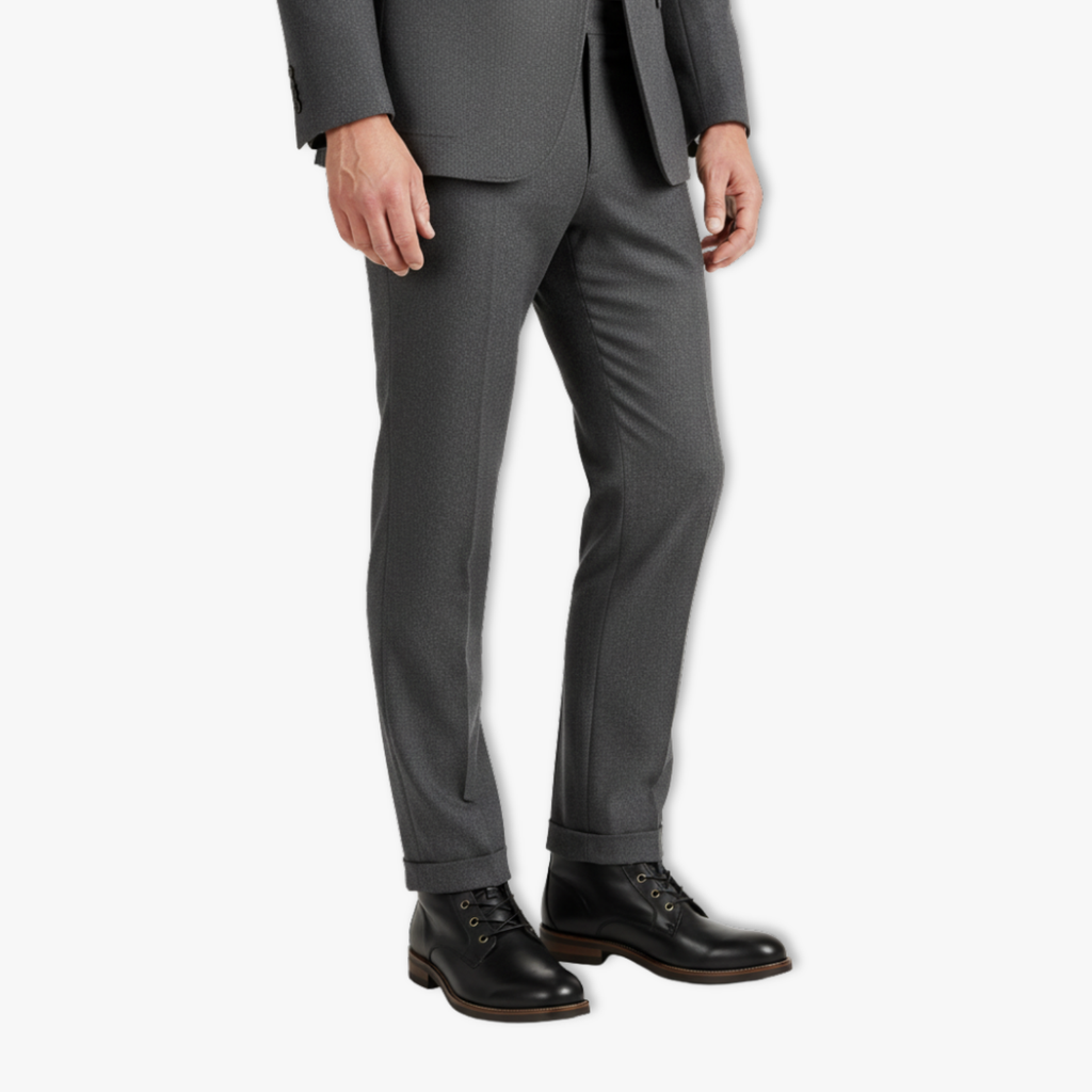 Men's Customizable Retro Leather Ankle Boots for Suits