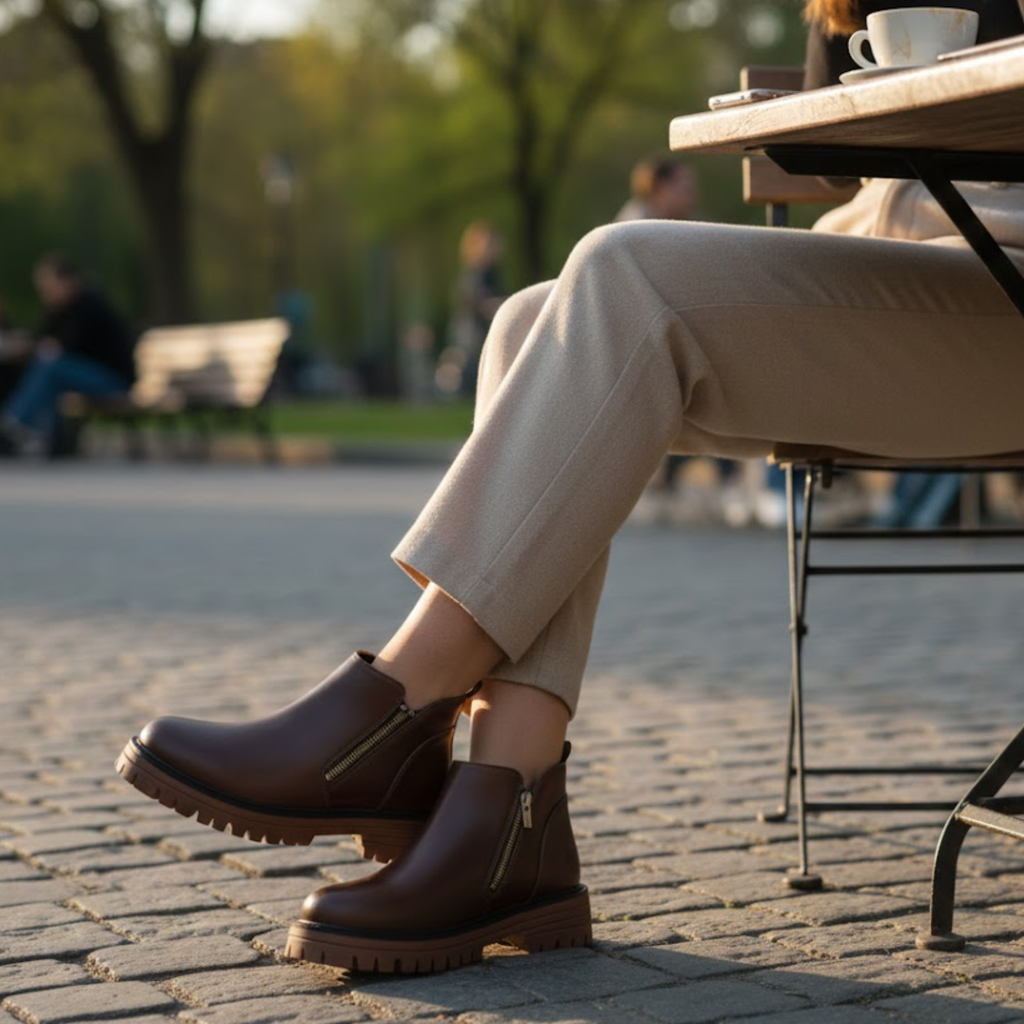 Women Shoes Round Toe Platform Flats High Top Sneakers