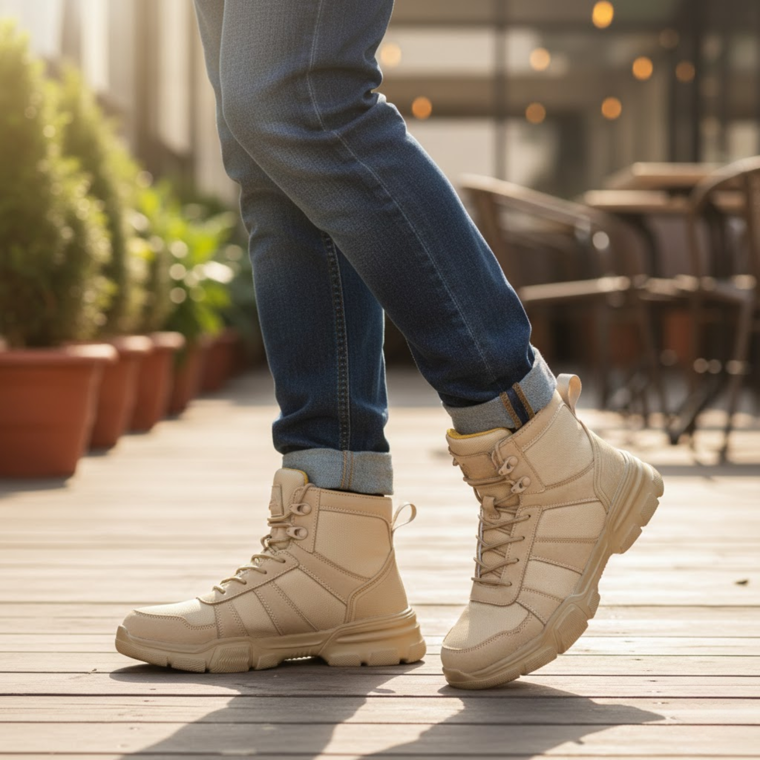 Indestructible Men's and Women's Steel Toe Safety Shoes Puncture-Proof Tactical Work Boots