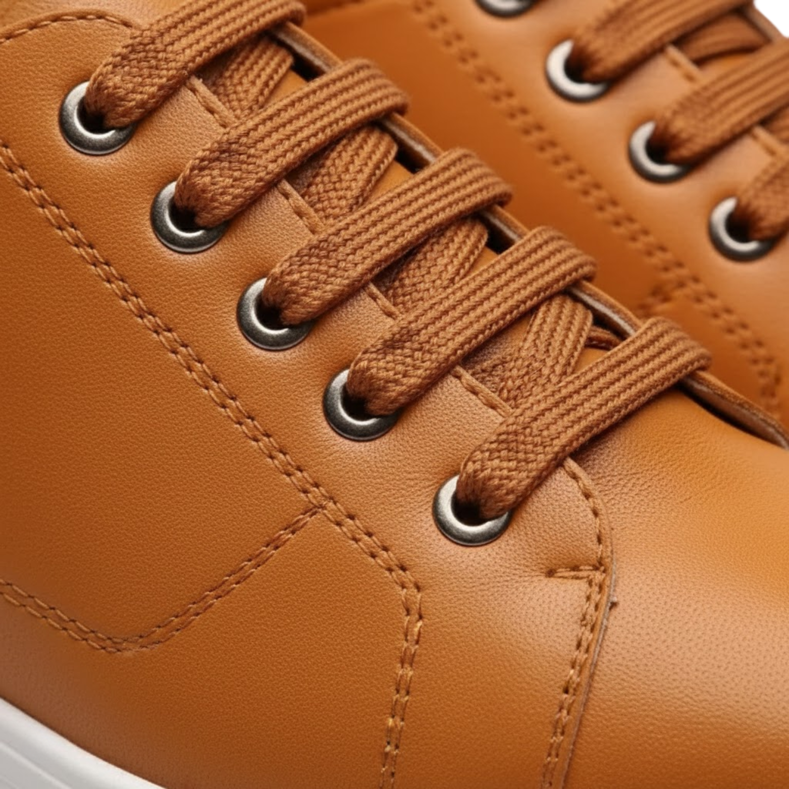 Men's New Casual Leather Walking Flats Sneakers