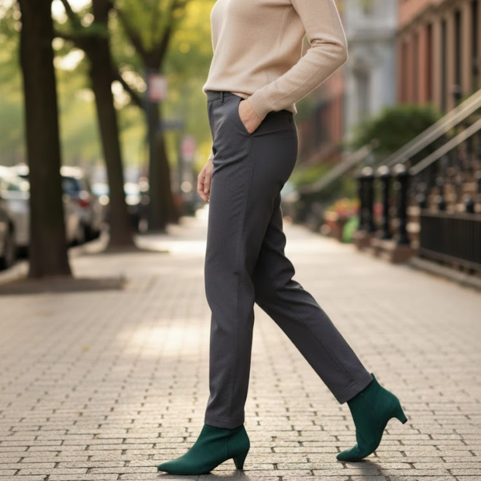 New Heel Women Boots Ankle Boots Pointed Toe Thin Heel