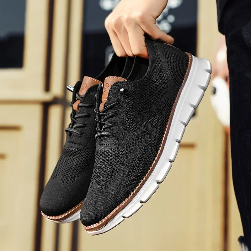 Scarpe ortopediche da passeggio per donna con punta larga e tomaia in maglia traspirante