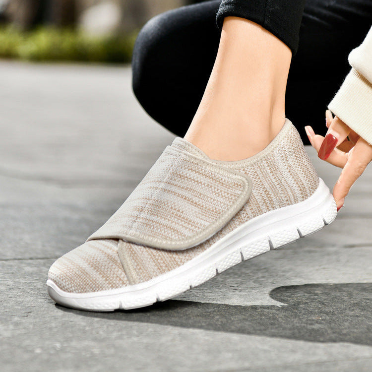 Chaussures orthopédiques de marche pour diabétiques femmes avec largeur large et bride réglable