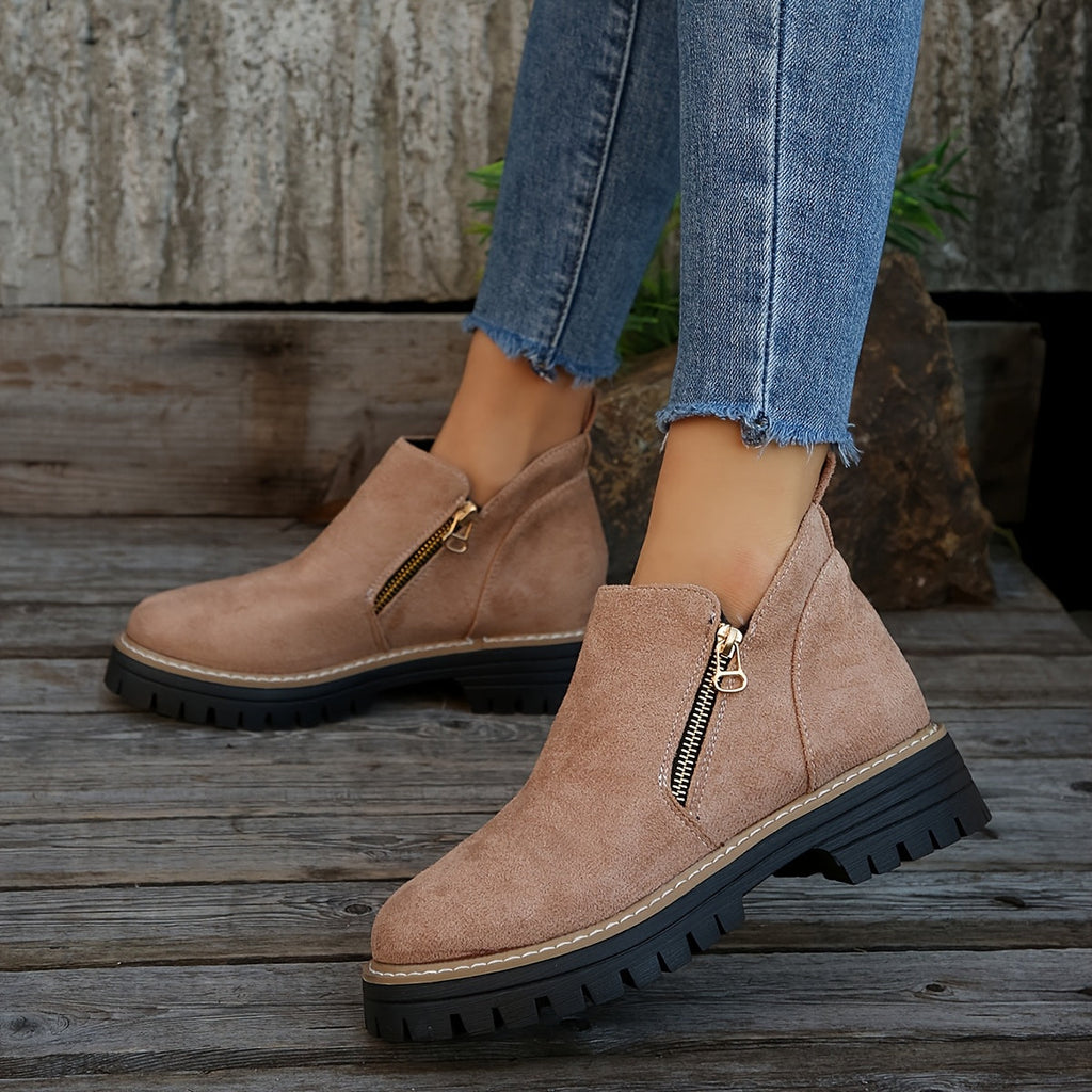 Botines ortopédicos para mujer – agarre antideslizante confiable y fácil acceso con cremallera lateral
