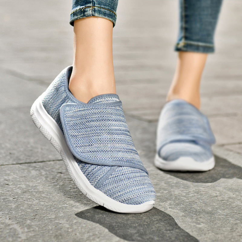 Chaussures orthopédiques de marche pour diabétiques femmes avec largeur large et bride réglable